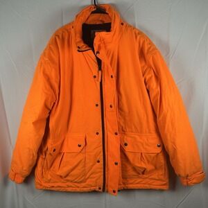 Cabelas  All Game Outfitters Ago Blaze Orange XL Insulated Jacket Missing Hood